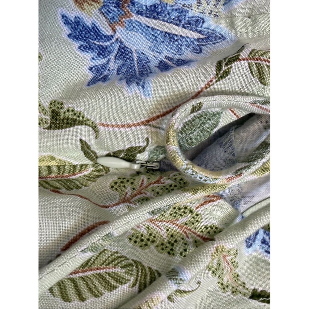 LOFT Ann Taylor Floral Sleeveless A-Line Dress in Light Green and Blue Sz 10 - Picture 4 of 6